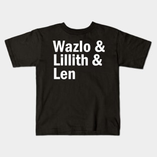 Party in Peril Season 2 Character Names White Kids T-Shirt